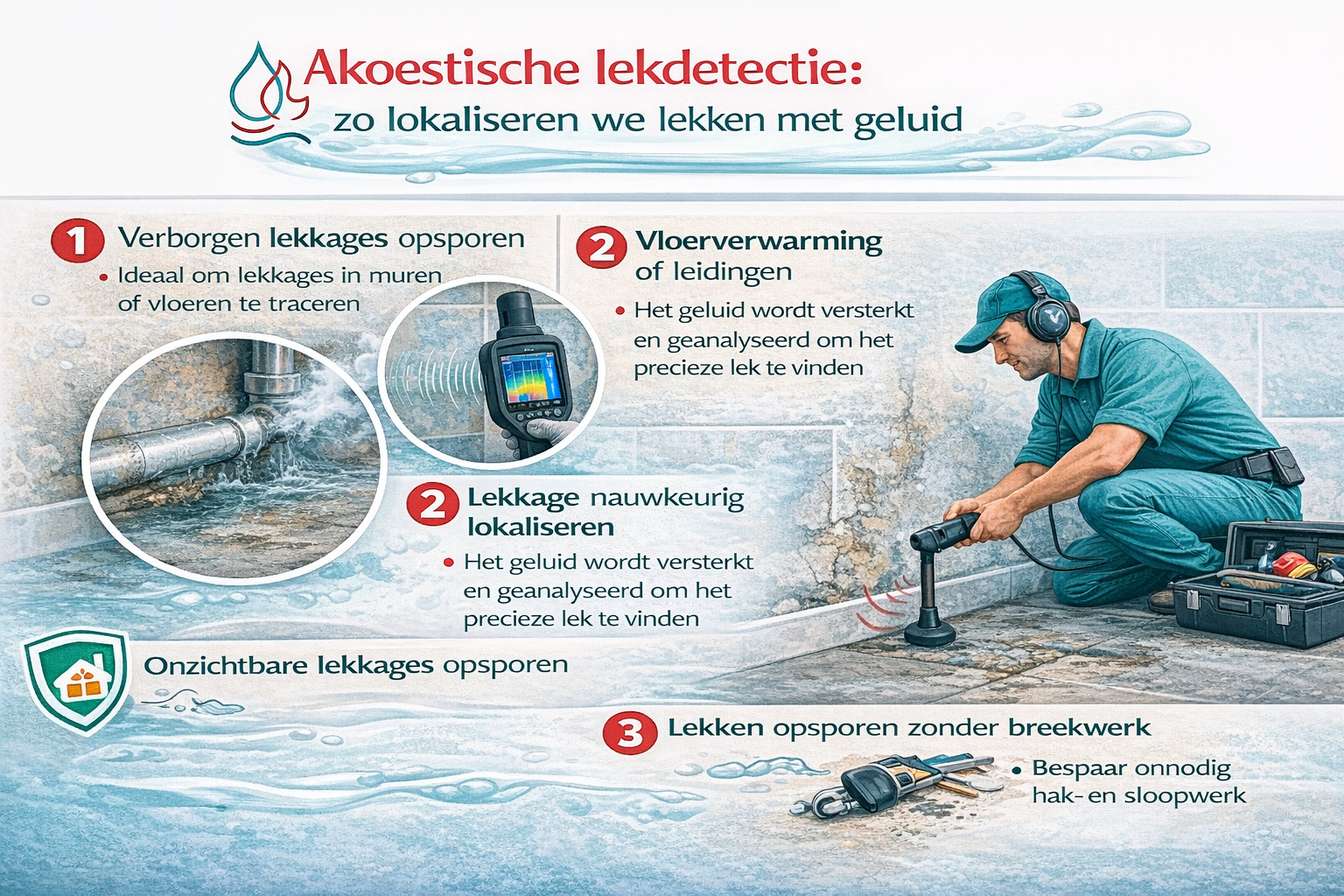 Akoestische lekdetectie: zo lokaliseren we lekken met geluid